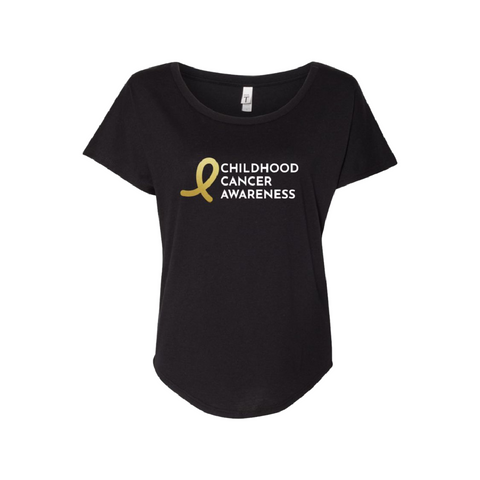 Childhood Cancer Awareness Ribbon Slouchy T-shirt