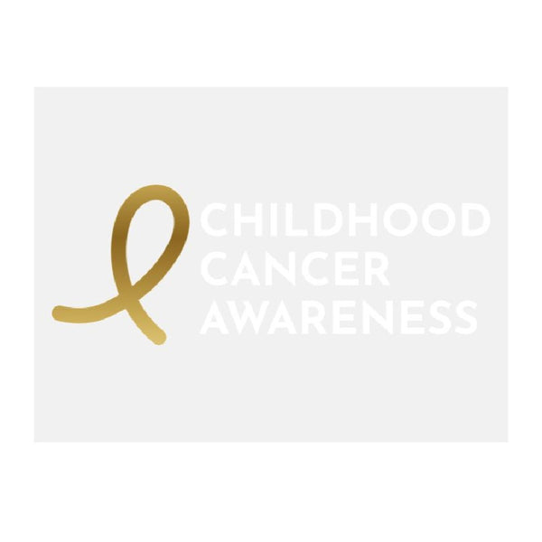 Small Momcology Childhood Cancer Awareness Metallic Gold Ribbon CLING ...