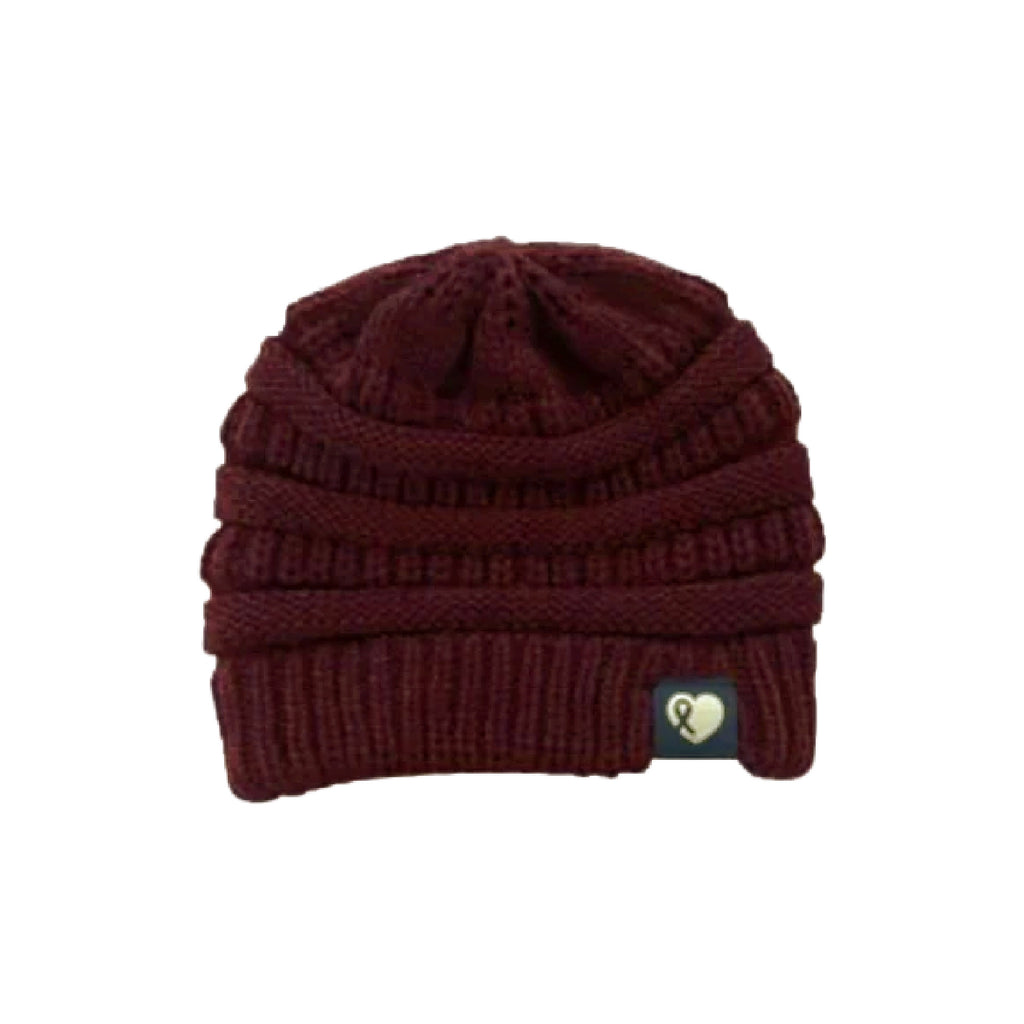 ON SALE - Momcology Knit Winter Beanie - Wine